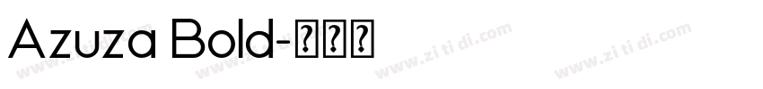 Azuza Bold字体转换